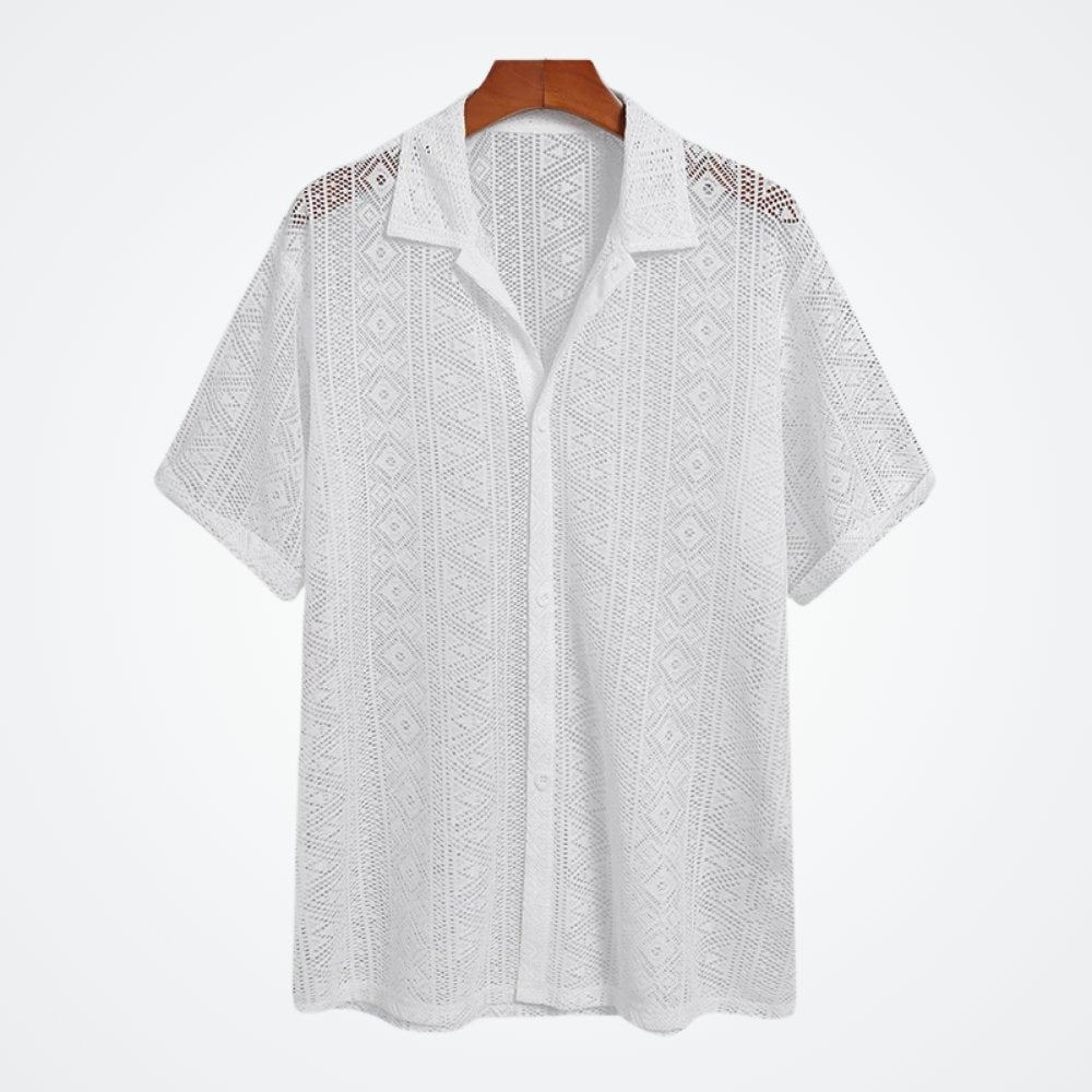 Camisa Masculina Manga Curta Tricot Elegano® Moledo