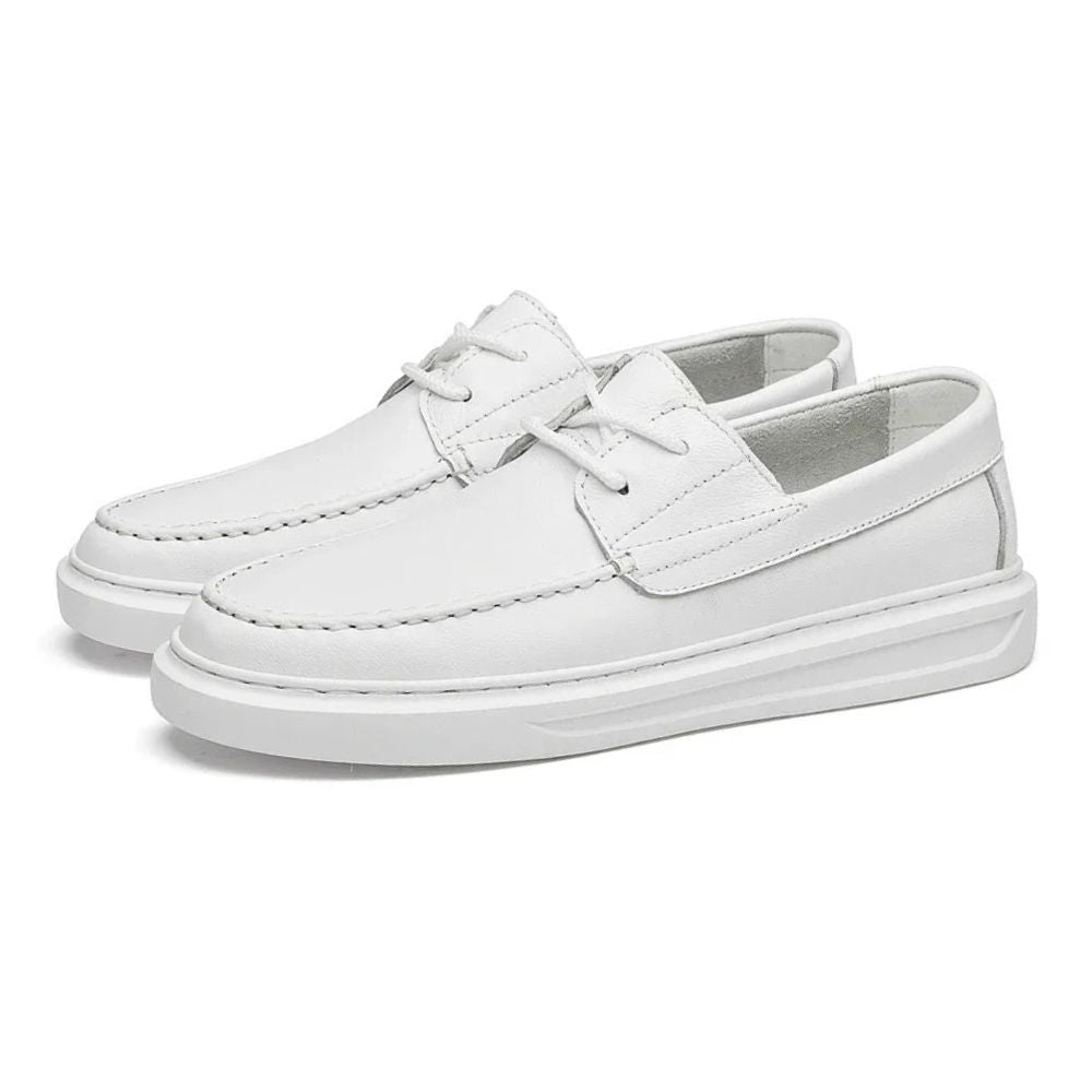 Mocassim Dockside Masculino de Couro BRANCO