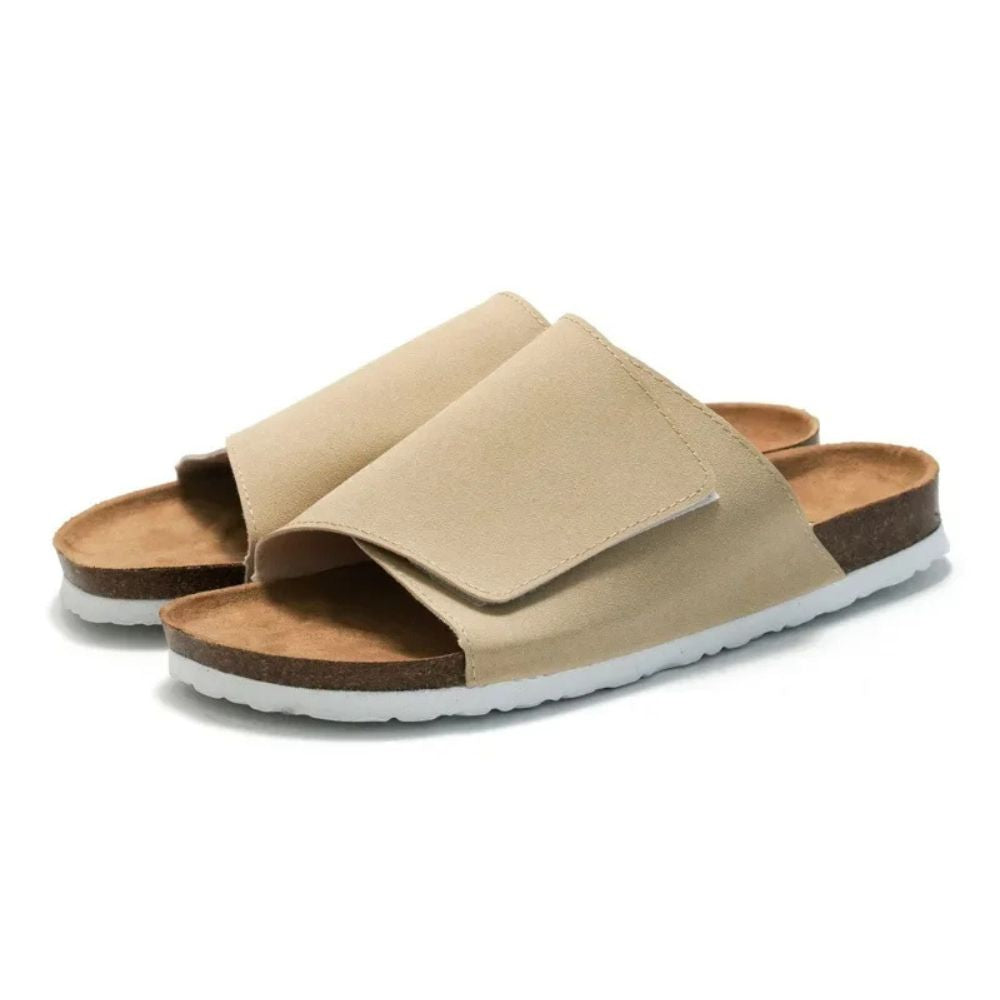 Sandália Slide Masculina de Couro Elegano® Bali