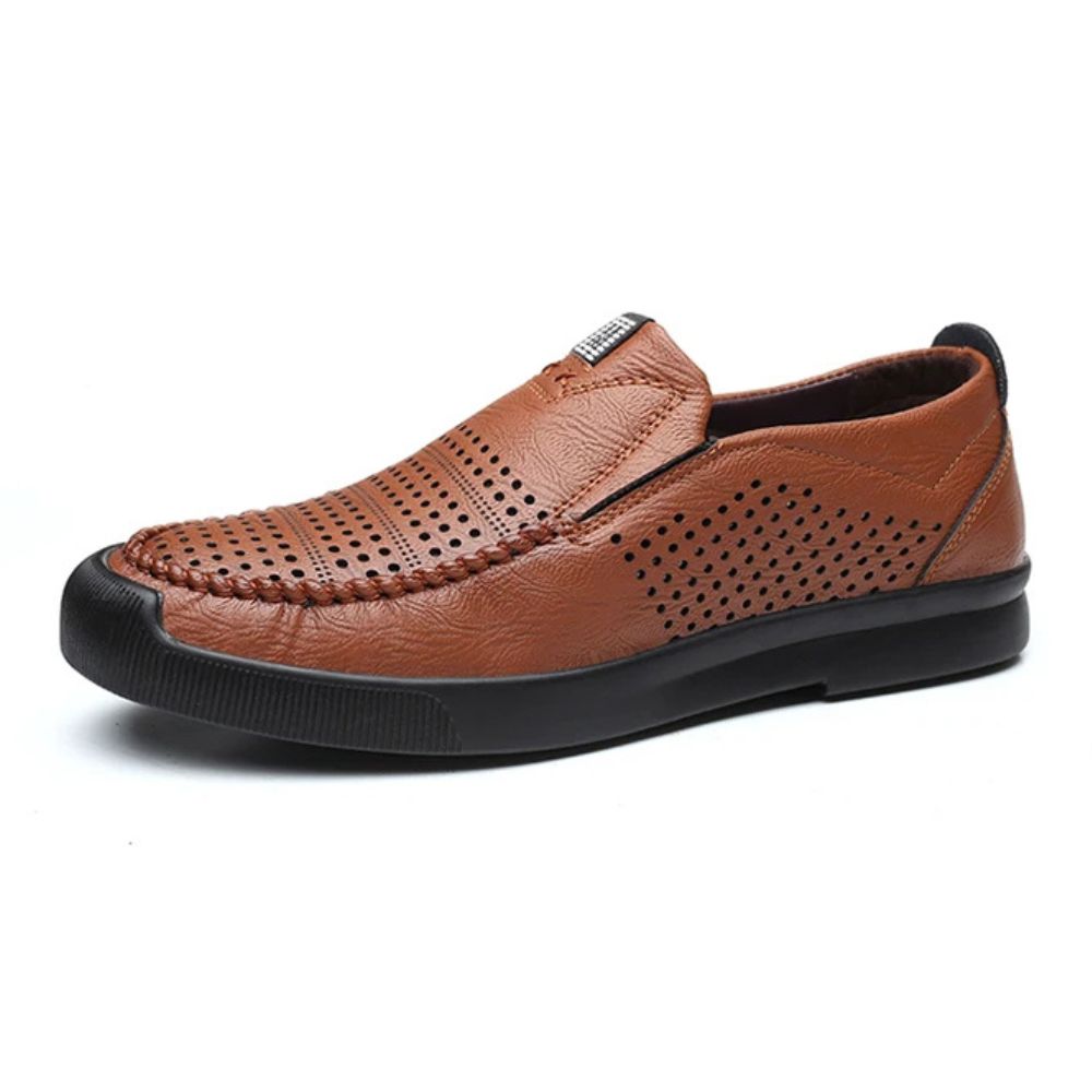 Mocassim Italiano Masculino de Couro Respirável Elegano® Milão