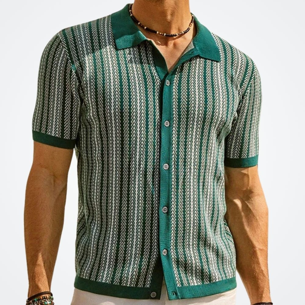 Camisa Masculina Manga Curta Elegano® Catedrales