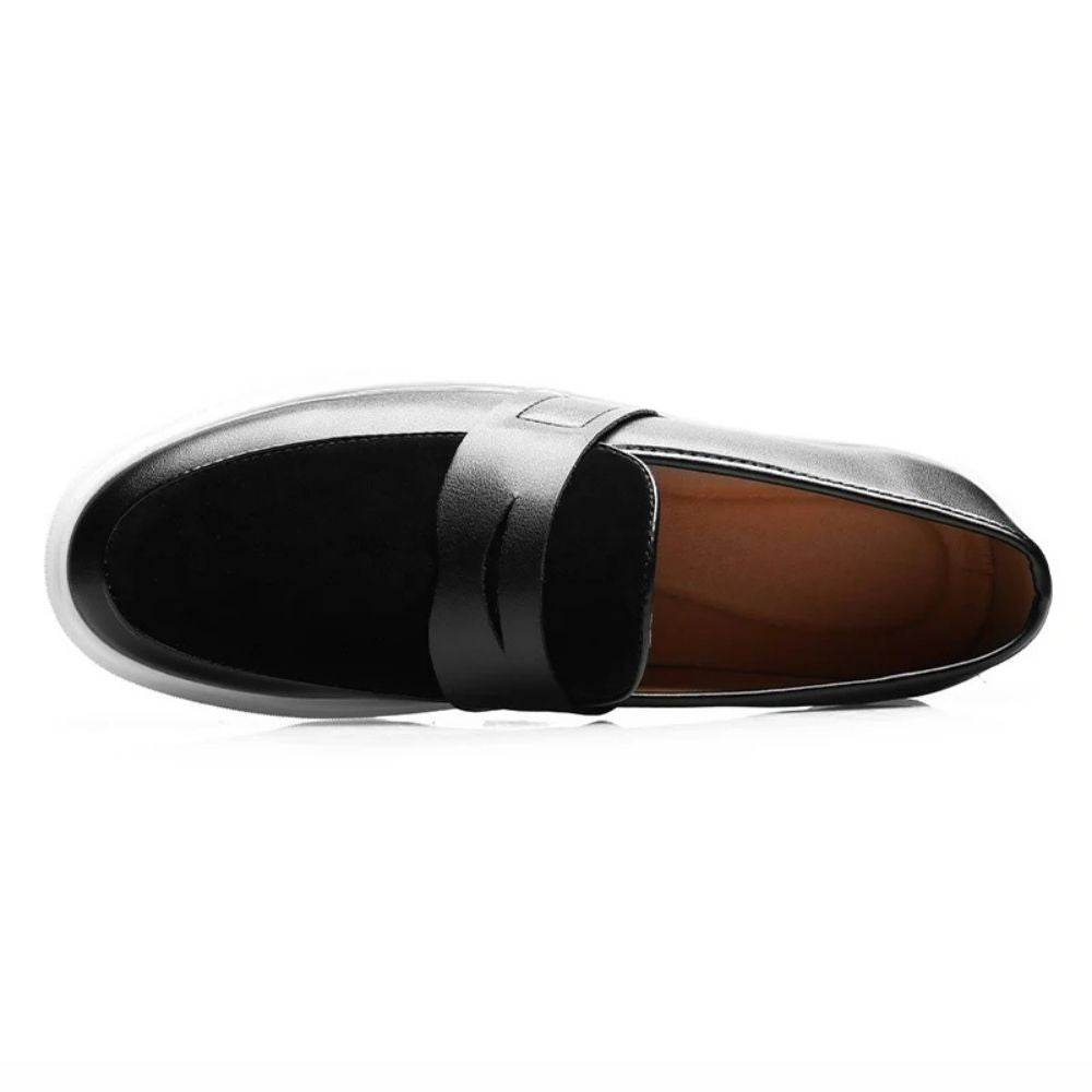 Mocassim Slip On Masculino de Couro preto