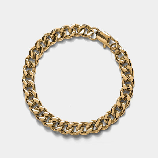 Cuban Chain Bracelet Gold (8mm)
