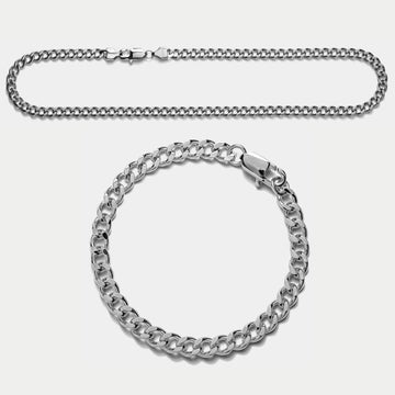 Cuban Chain Link Bundle Silver (6mm)