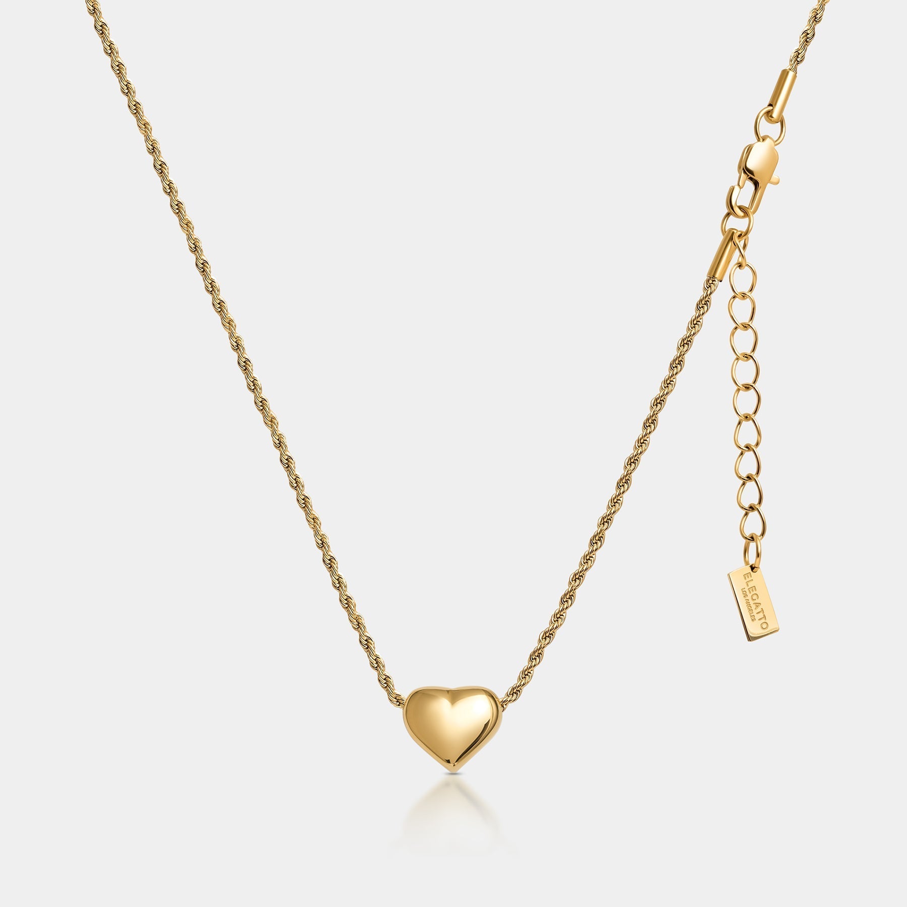 Heart Pendant Necklace Gold