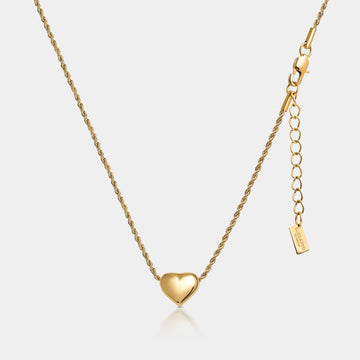 Heart Pendant Necklace Gold