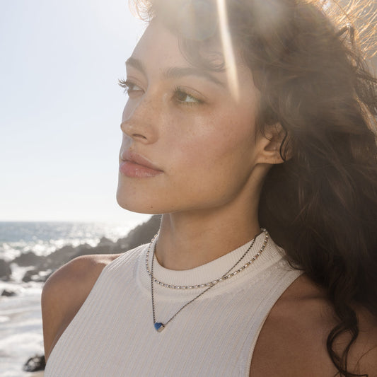 Heart Pendant Necklace Silver