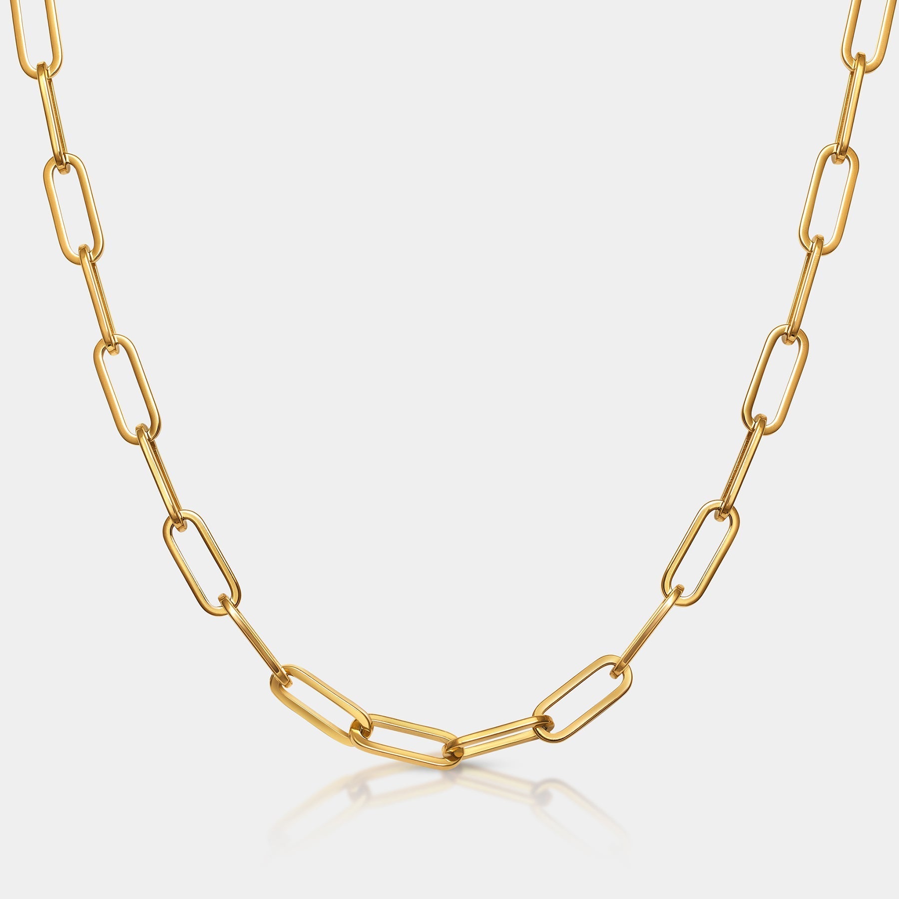 Paperclip Necklace Gold