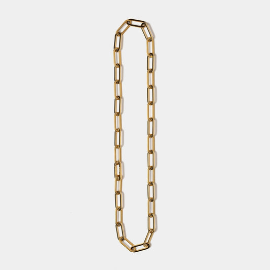 Paperclip Necklace Gold W