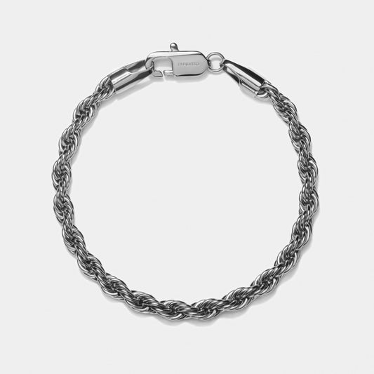 Rope Chain Bracelet Silver W