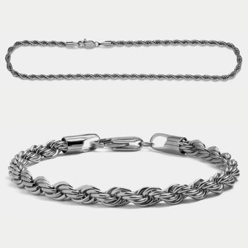 Rope Chain Bundle Silver W
