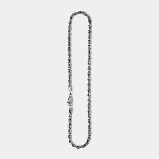 Rope Chain Necklace Silver W